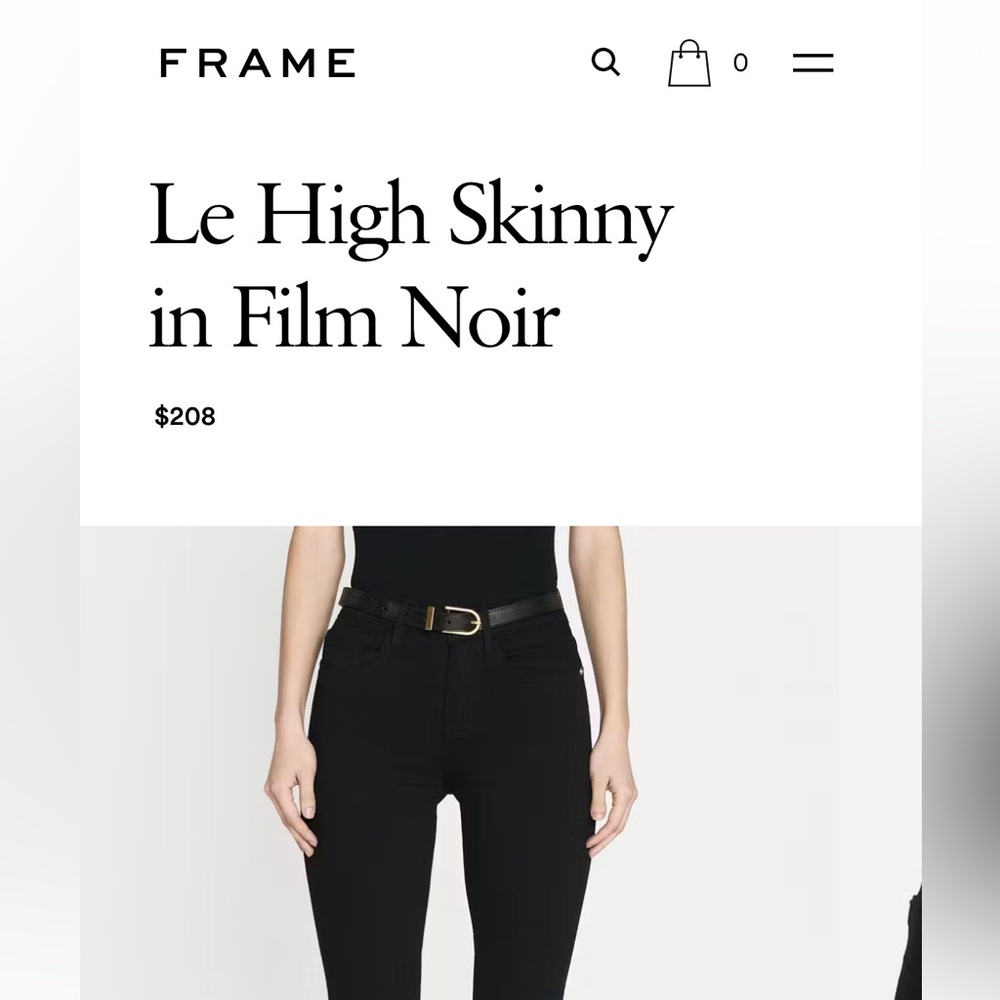 Frame Los Angeles Le High Skinny Jeans in Film Noir (black)